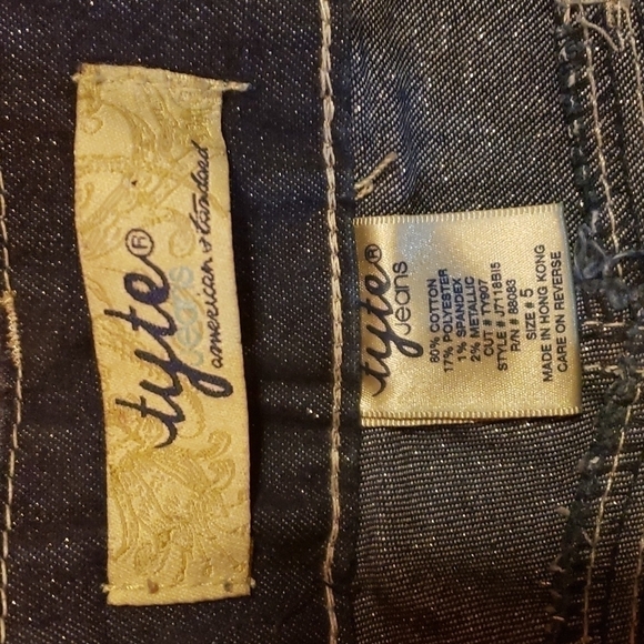 TYTE jeans women's size 5 dark wash glittery - Picture 2 of 6